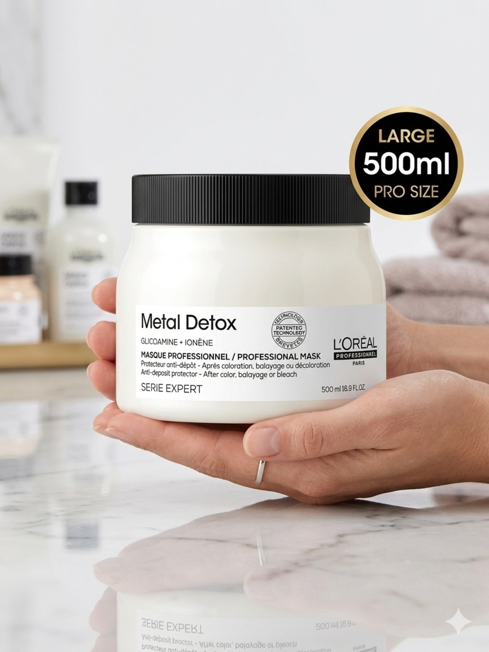 🔥 DOUBLE SIZE! L'Oreal Professionnel Metal Detox Hair Masque JUMBO 500ml NWT